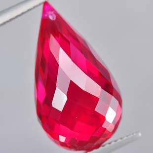 18.85 ct Spectacular Briolette Red TOPAZ Gemstone