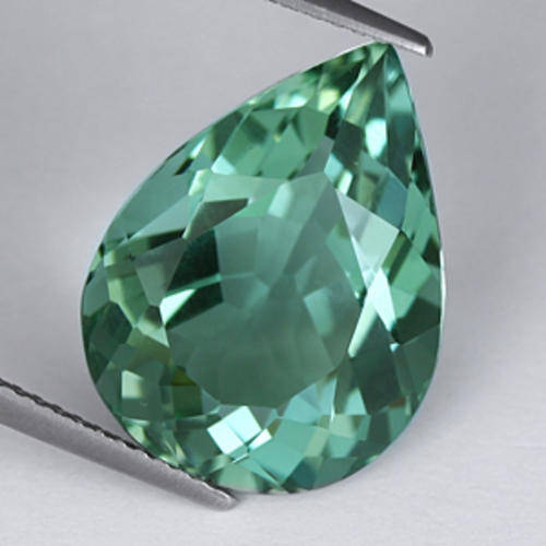 HUGE 31.40 ct SPECTACULAR PEAR CUT GREEN AMETHYST AFRICA  Gemstone - Prasiolite