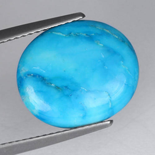 7.96 CT. GOOD GREENISH BLUE OVAL CABOCHON TURQUOISE Gemstone