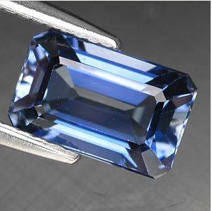 3.40 ct EMERALD CUT BLUE SAPPHIRE CEYLON  Gemstone