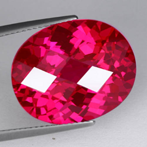 23.66 ct DELIGHTFUL TOP HOT PINK OVAL CUT TOPAZ  BRAZIL  Gemstone