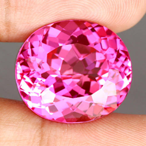 23.00 ct ENCHANTING TOP PINK OVAL CUT TOPAZ BRAZIL   Gemstone