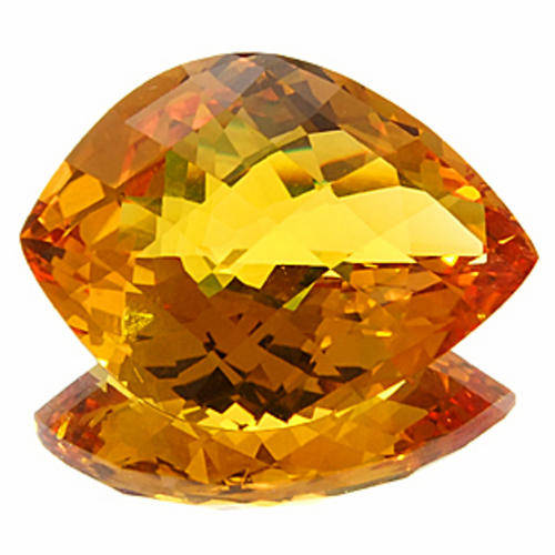 22.08 ct MAGNIFFICENT BURNT ORANGE MARQUISE CUT CITRINE Gemstone