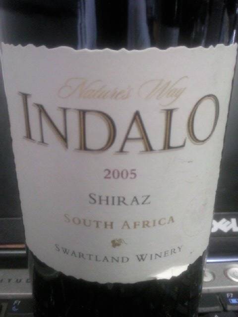 Indalho Shiraz 2005 Swartland & Savanha RESERVE Cabernet 2007