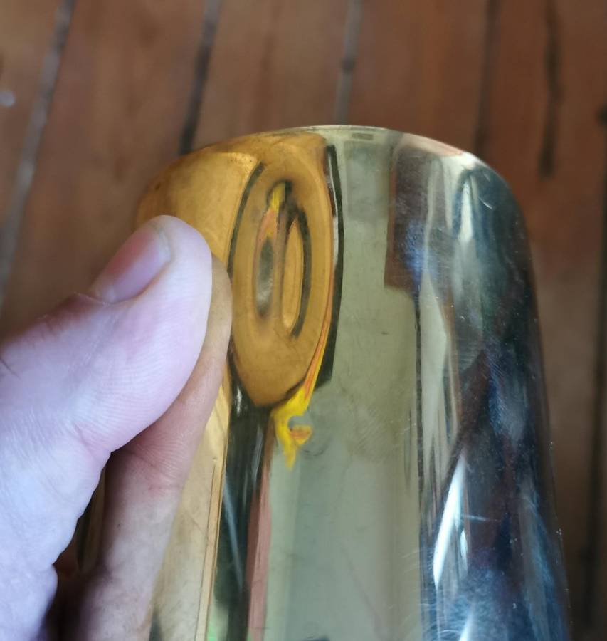 Large brass WW1 1916 3-inch 13-Pounder field gun artillery shell
