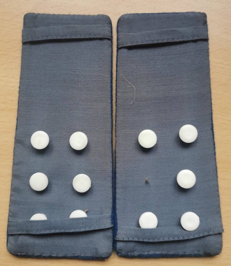 Vintage Traffic Police Chief Provincial Inspector 3 metal wreaths pair of epaulettes