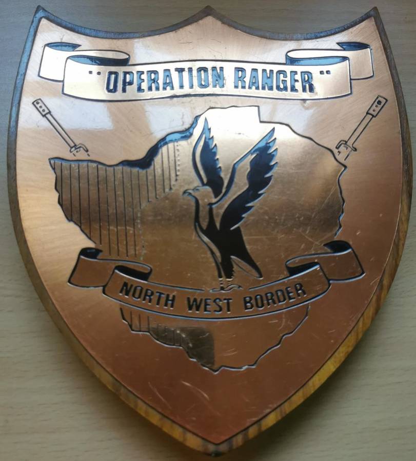 Rhodesia Operation Ranger north west border plaque