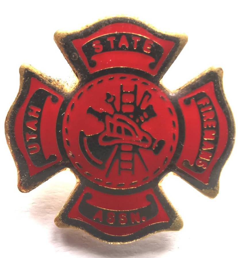 Lot of 3 vintage USA fire services lapel pin badges