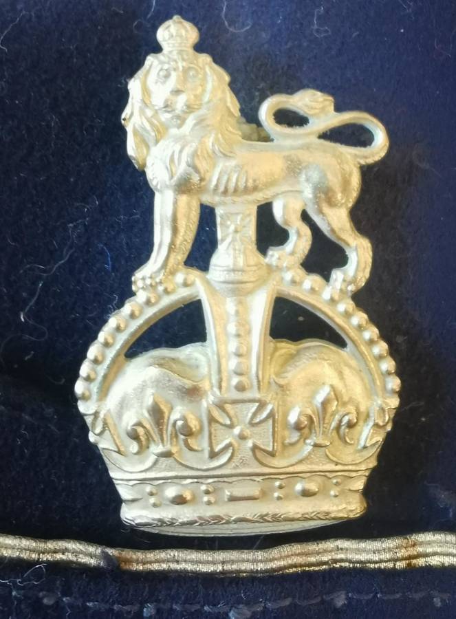 WW2 SA Army Staff Corps officer's side cap, by John Scott of Pretoria, with name tag