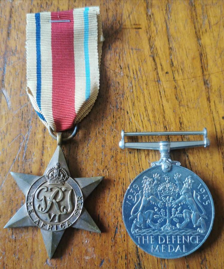 WW2 Africa Star and Defence Medal unnamed