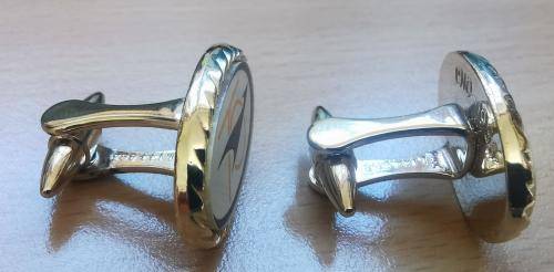 South African Railways (SAR) 75th anniversary cufflinks, by Stratton