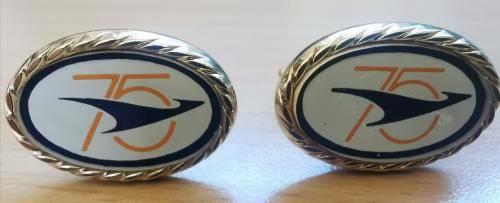 South African Railways (SAR) 75th anniversary cufflinks, by Stratton