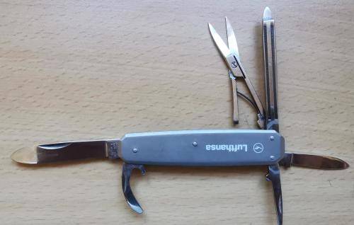 Vintage Lufthanza Titan multi-tool in presentation box - made by Giesen and Forsthoff Solingen
