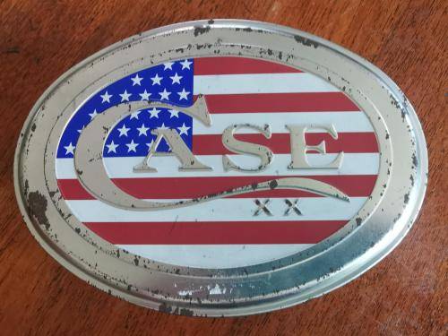 USA-made 2-blade Case XX 629/11 stainless steel knife in original presentation tin - looks unused