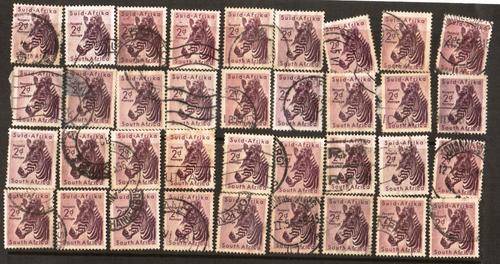 SA Union 2d Zebra 1954 (61 items) - bid per item to take all