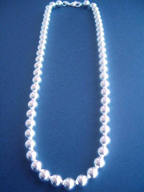 925 EP Silver 8mm Ball Necklace