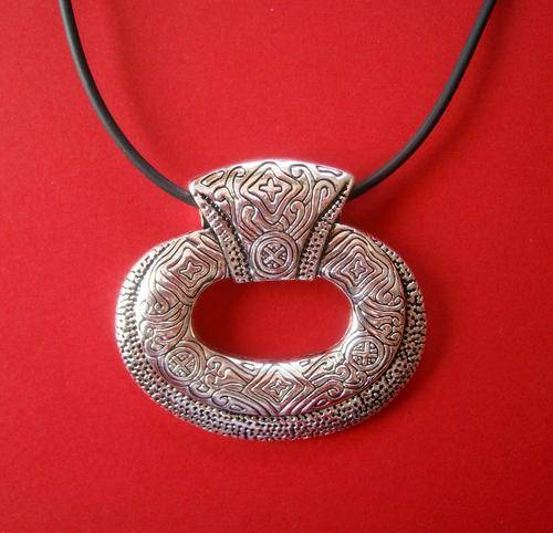 Big Tibet Silver Ornate Pendant