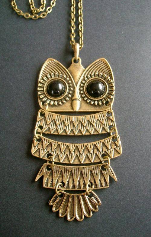 Vintage Style Owl Pendant Necklace