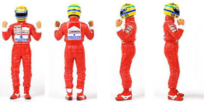 Ayrton Senna Figure - Honda Overalls 1991 - Stood with Arms Raised