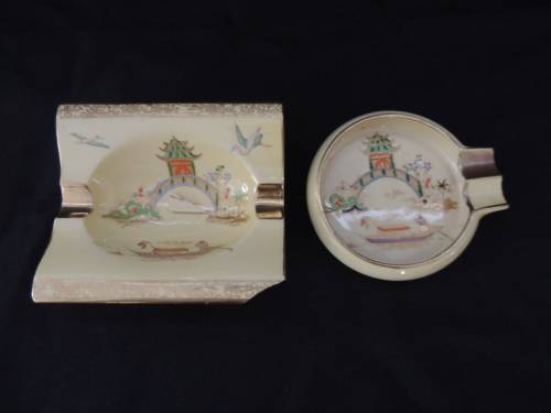 CARLTON WARE ASHTRAYS - PAIR