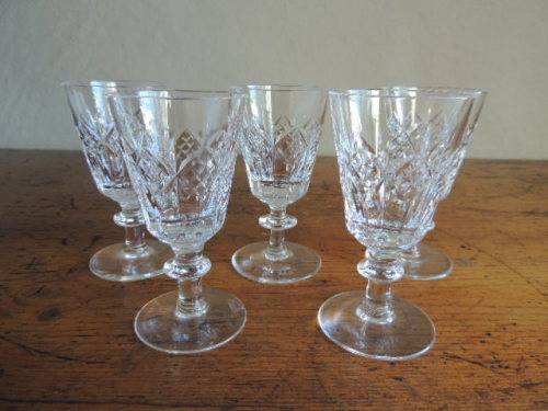 WEBB CORBETT SHERRY/LIQUER GLASSES - SET OF 5