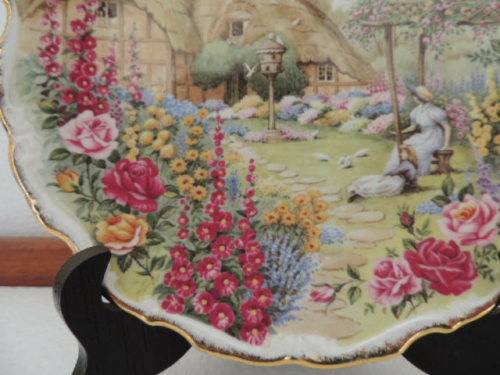 ROYAL ALBERT CABINET PLATE -"TRANQUIL GARDEN" FROM ORIGINAL ARTWORK BY F.F. ERRILL