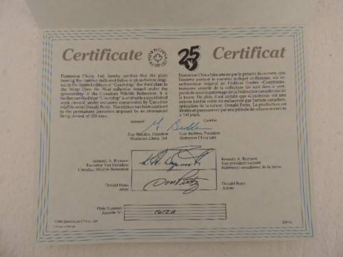 DOMINION CHINA LTD ONTARIA CANADA PLATE - "COURTSHIP" - BOXED WITH COA