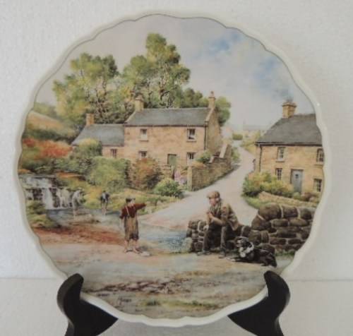 ROYAL DOULTON PLATE - VILLAGE LIFE SERIES, "THE YOUNG FISHERMAN"