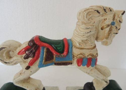 VINTAGE DOORSTOPPER - ROCKING HORSE reserved for marvellous things