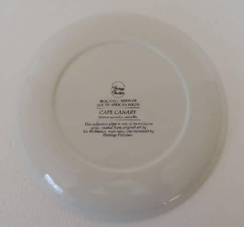 HERITAGE COLLECTION BEAUTIFUL BIRDS OF SOUTH AFRICA'S WILDS - CAPE CANARY