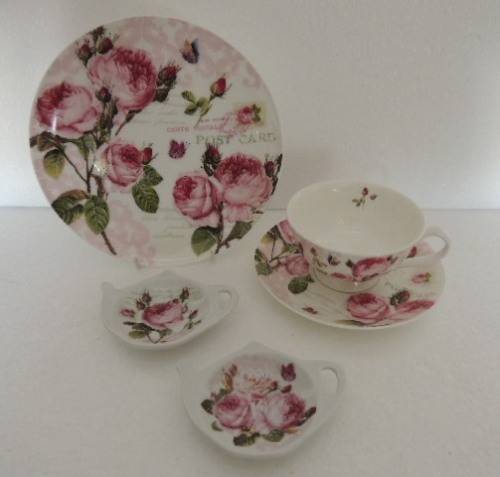MODERN TRIO & TWO TEA BAG HOLDERS