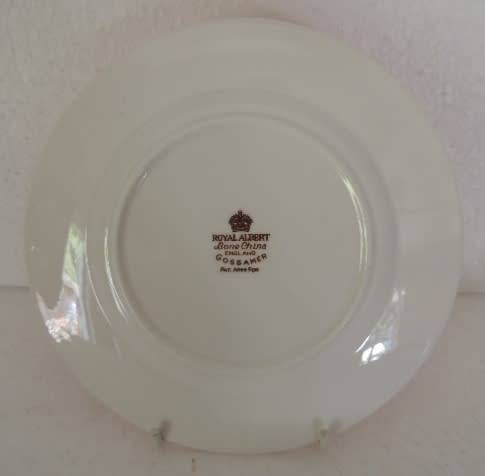 ROYAL ALBERT SIDE/CAKE PLATE- "GOSSAMER", Pink