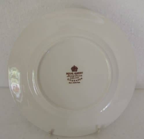 ROYAL ALBERT SIDE/CAKE PLATE- "GOSSAMER", Light blue