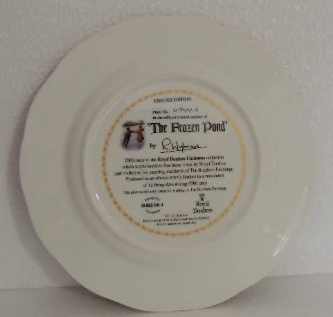 ROYAL DOULTON CHRISTMAS COLLECTION PLATE - "THE FROZEN POND"
