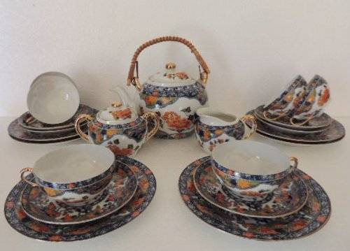 21 PIECE ORIENTAL TEA SET - GEISHA GIRL