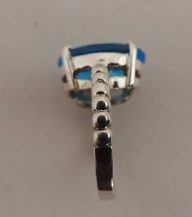 STERLING SILVER RING WITH LARGE BLUE STONE - STUNNING, price reduced