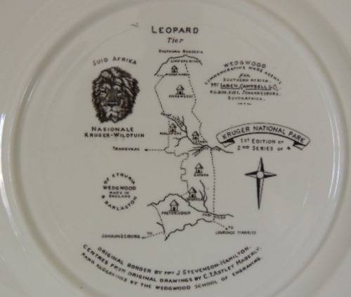 WEDGWOOD KRUGER NATIONAL PARK "LEOPARD" PLATE