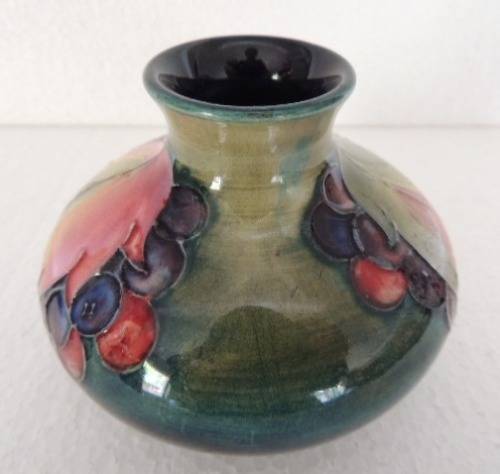MOORCROFT LEAF AND BERRY VASE - reserved for DebTuc