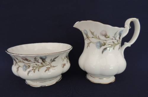 Royal Albert Brigadoon Milk Jug and Sugar Bowl