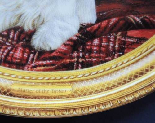 Franklin Mint West Highland White Terrier Plate - MASTER OF THE TARTAN