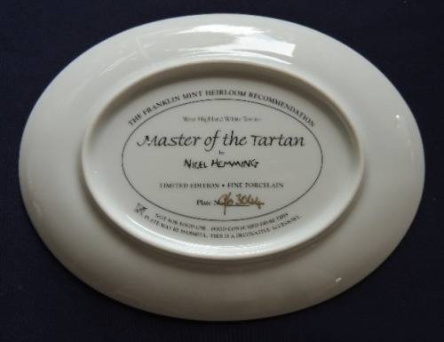 Franklin Mint West Highland White Terrier Plate - MASTER OF THE TARTAN