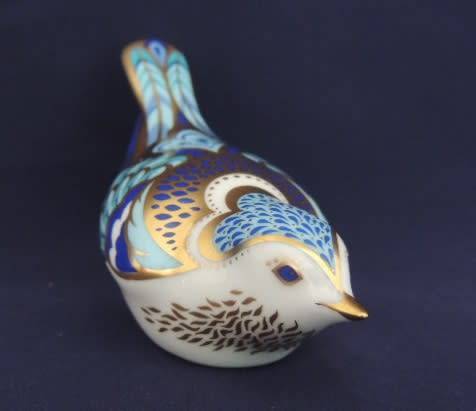 Royal Crown Derby Paperweight - Mountain Bluebird