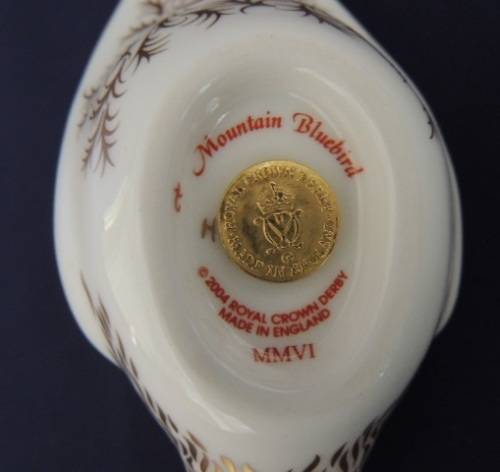 Royal Crown Derby Paperweight - Mountain Bluebird