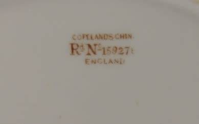 Antique Copeland`s China Plates Rd No 159276