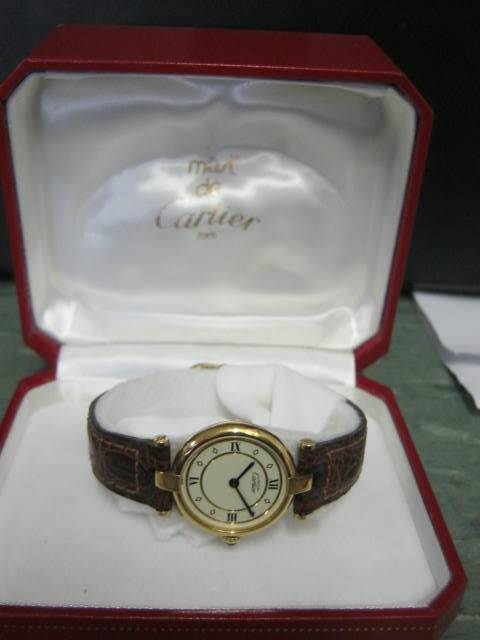 CARTIER VERMEIL LADIES GOLD PLATED WATCH