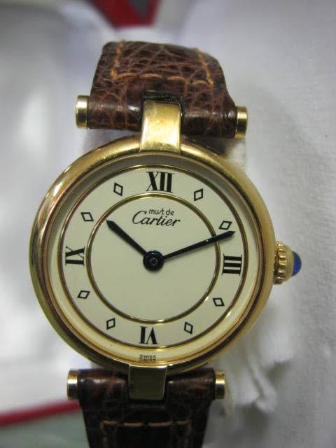 CARTIER VERMEIL LADIES GOLD PLATED WATCH
