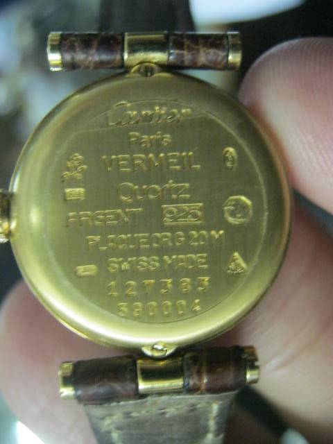 CARTIER VERMEIL LADIES GOLD PLATED WATCH