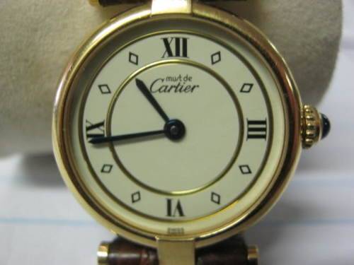 CARTIER VERMEIL LADIES GOLD PLATED WATCH