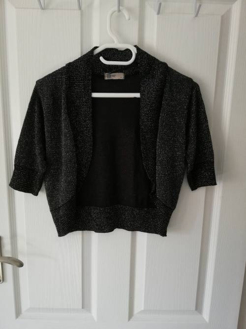 Black & Silver Shrug / Bolero - Small by Merien Hall (Edgars)