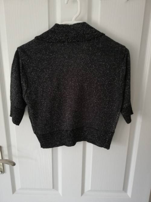 Black & Silver Shrug / Bolero - Small by Merien Hall (Edgars)